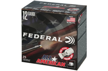 Image of Federal FAA12HC8 All-American 12Gauge 2.75 1 1/8oz 8Shot 25 Per Box/10 Case