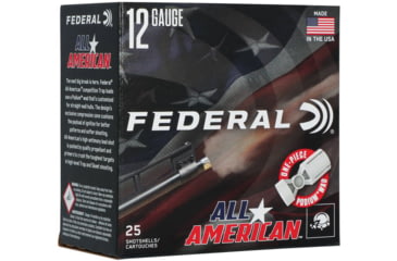 Image of Federal FAA12HC8 All-American 12Gauge 2.75 1 1/8oz 8Shot 25 Per Box/10 Case