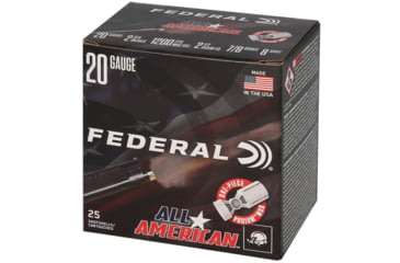 Image of Federal All American 20 Gauge 7/8oz 2-3/4in Shotgun Ammo, #8, 25 Rounds, FAA20 8