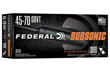 Image of Federal Fusion 45-70 Government 300 Grain Soft Point Brass Rifle Ammunition