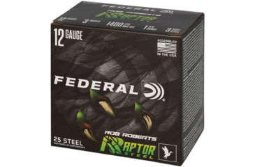 Image of Federal RRS1383 Rob Roberts Raptor 12Gauge 3 1 3/8oz 3Shot 25 Per Box/10 Case