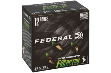 Image of Federal RRS1383 Rob Roberts Raptor 12Gauge 3 1 3/8oz 3Shot 25 Per Box/10 Case
