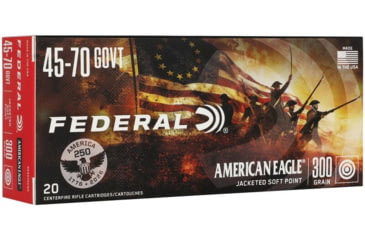 Image of Federal USA 250TH 45-70 Goverment 300 Grain Jacketed Soft Point Rifle Ammunition