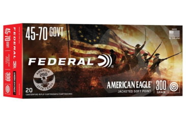 Image of Federal USA 250TH 45-70 Goverment 300 Grain Jacketed Soft Point Rifle Ammunition
