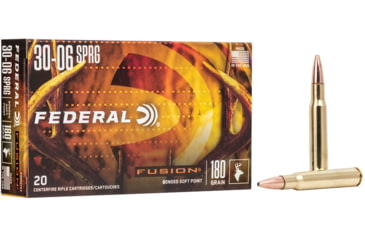 Image of Federal 30-06 SPRG 180 Grain Tipped Brass Rifle Ammo, 20 Rounds, F3006TFS3