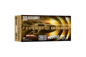 Image of Federal 360 Buckhammer 220 Grain Soft Point Rifle Ammo, 20 Rounds, LG360BH1