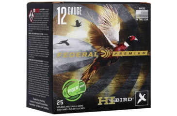 Image of Federal Hi-Bird Fiber Wad 12 Gauge 1 1/4oz 2 3/4in Shotgun Ammo, 4 Shot, 25 Rounds, HVF12HW 4