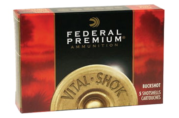 Image of Federal P1564B Premium Vital-Shok 12 Gauge 2.75 34 Pellets 4 Buck Shot 5 Bx/ 50