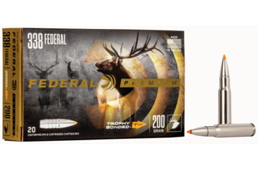 Image of Federal PB338TT200 338 Cal 300 Gr Trophy Bonded Tip 50 Per Box