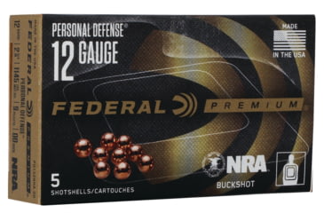 Image of Federal PD132NRA00 Personal Defense NRA Buckshot 12 Gauge 2.75 9 Pellets 00 Buc