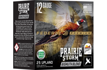 Image of Federal Prairie Storm 12 Gauge 1.125 oz, 2.75 in Shotgun Ammo, #3 Steel /#5 Bismuth Blend Shot, 25 Rounds, PFBX147 35-25RD
