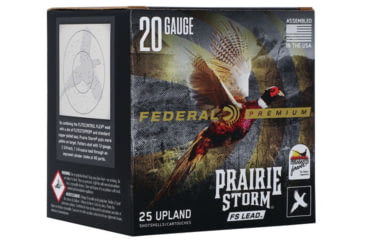 Image of Federal Premium Prairie Storm 20 Gauge #4 Shot 1 1/4oz 2.75in Centerfire Shotgun Ammo, 25 Rounds, PFX204FS 4