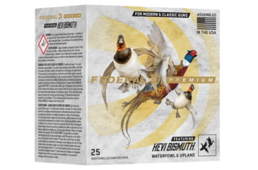 Image of Federal Premium HEVI-Bismuth 12 Gauge 1 1/4 oz 2 3/4in Shotgun Ammo, 3 Shot, 25 Rounds, PHBX144 3