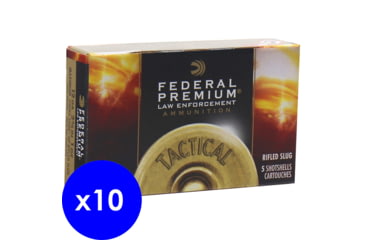Image of Federal Premium, 12 Gauge, 2 3/4 in, Centerfire Shotgun Slugs Ammo, 50 Rounds, LE127RS