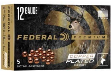 Image of Federal Premium 12 Gauge 16 Pellet 2-3/4in Shotgun Ammo, #1, 5 Rounds, P154 1B