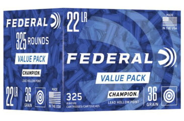 Image of Federal .22 Long Rifle 36 Grain Lead Hollow Point Rimfire Ammo, 325 Rounds, 749