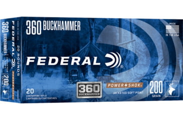 Image of Federal Premium 360 Buckhammer 200 Grain Power-Shok Centerfire Rifle Ammo, 20 Rounds, 360BHBS