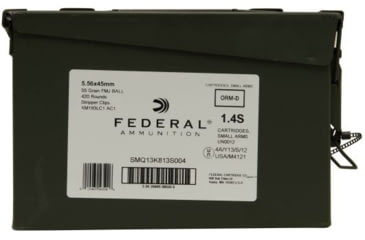 Image of Federal Premium AE Tactical 5.56x45 55gr. FMJ Boat-Tail Brass Centerfire Rifle Ammo, 400 Rounds, XM193ML1X