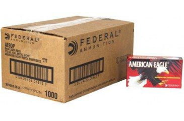Image of Federal Premium American Eagle Handgun Ammunition 9mm Luger 115 gr FMJ 1180 fps 500/ct, FAAE9DP100C