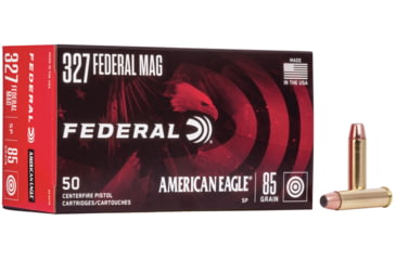 Image of Federal Premium American Eagle 327 Magnum 85 Grain Jacketed Soft Point Brass Caed Centerfire Pistol Ammo, 50 Rounds, AE327A