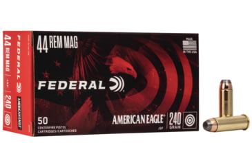 Image of Federal Premium American Eagle Pistol Ammo, .44 Magnum, Jacketed Soft Point, 240 grain, 50 Rounds, AE44B
