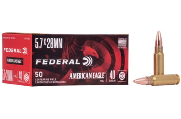 Image of Federal Premium American Eagle Pistol Ammo, 5.7x28mm, Full Metal Jacket, 40 grain, 50 Rounds, AE5728A