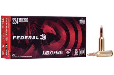 Image of Federal Premium .224 Valkyrie 75 Grain Total Metal Jacket Centerfire Rifle Ammo, 20 Rounds, AE224VLK1