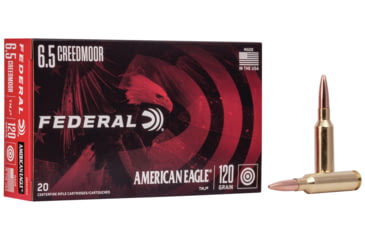 Image of Federal Premium American Eagle Rifle Ammo, 6.5 Creedmoor, Total Metal Jacket, 120 grain, 20 Rounds, AE65CRD3