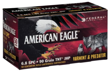 Image of Federal Premium American Eagle Rifle Ammo, 6.8mm Remington SPC, Jacketed Hollow Point, 90 grain, 50 Rounds, AE6890VP