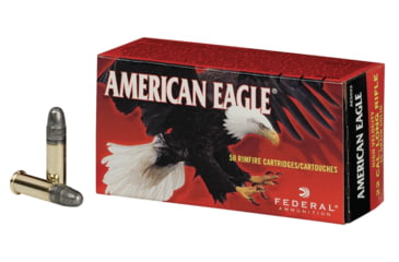 Image of Federal Premium American Eagle Rimfire Ammo, .22 Long Rifle, Lead Round Nose, 40 grain, 50 Rounds, AE5022