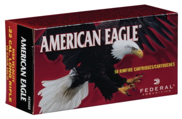 Image of Federal Premium American Eagle Rimfire Ammo, .22 Long Rifle, Lead Round Nose, 40 grain, 50 Rounds, AE5022