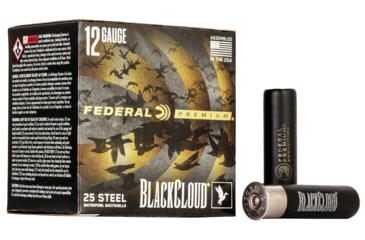 Image of Federal Premium Black Cloud FS Steel 12 Gauge 1 1/2oz 3 1/2oz Shotgun Ammo, BB Shot, 25 Rounds, PWBX134 3