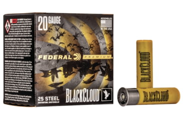 Image of Federal Premium Black Cloud 20 Gauge 1oz Black Cloud FS Steel Centerfire Shotgun Ammo, 2 Shot, 25 Rounds, PWBX209 2