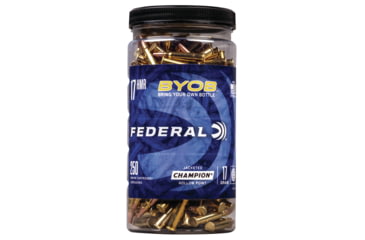 Image of Federal Premium BYOB .17 Hornady Magnum Rimfire 17 Grain Jacketed Hollow Point Rimfire Ammo, 250 Rounds, 770BTL250