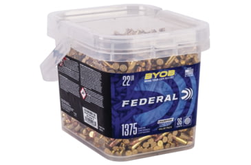 Image of Federal Premium BYOB .22 Long Rifle 36 Grain Copper Plated Hollow Point Rimfire Ammo, 1375 Rounds, 750BKT1375
