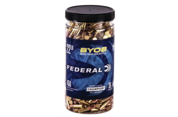 Image of Federal Premium BYOB .22 Long Rifle 36 Grain Copper Plated Hollow Point Rimfire Ammo, 450 Rounds, 750BTL450