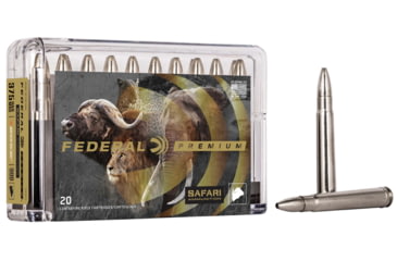 Image of Federal Premium CAPE-SHOK .375 H&amp;H Magnum 300 Grain Trophy Bonded Bear Claw Centerfire Rifle Ammo, 20 Rounds, P375T1
