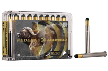 Image of Federal Premium CAPE-SHOK 9.3x74mmR 286 Grain Woodleigh Hydro Solid Centerfire Rifle Ammo, 20 Rounds, P9374WH