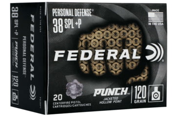 Image of Federal Premium Centerfire Handgun Ammunition .38 Special 120 grain Jacketed Hollow Point Centerfire Pistol Ammo, 20 Rounds, PD38P1