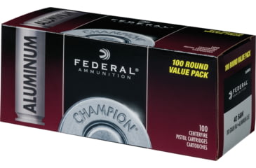 Image of Federal Premium Champion Training Aluminum Pistol Ammo, .40 S&amp;W, Full Metal Jacket, 180 grain, 100 Rounds, CAL40180100