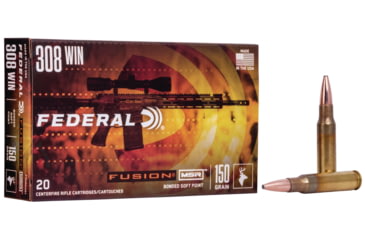 Image of Federal Premium Fusion MSR Rifle Ammo, .308 Winchester, Fusion Soft Point, 150 grain, 20 Rounds, F308MSR1