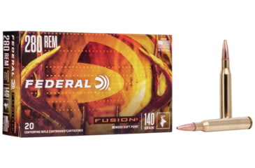 Image of Federal Fusion .280 140 Grain Soft Point Centerfire Rifle Ammo, 20 Rounds, F280FS1