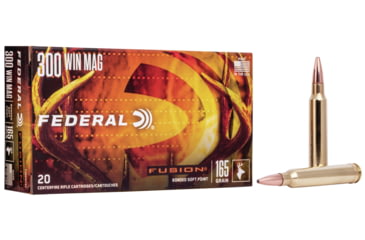 Image of Federal Fusion .300 Winchester Magnum 165 Grain Soft Point Rifle Ammo, 20 Rounds, F300WFS2