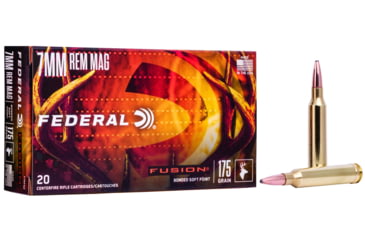 Image of Federal Fusion 7mm Magnum 175 Grain Soft Point Centerfire Rifle Ammo, 20 Rounds, F7RFS2