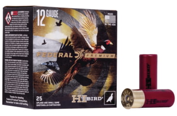 Image of Federal Premium Game Shok 12 Gauge 1.25 oz Hi-Bird Centerfire Shotgun Ammo, 6 Shot, 25 Rounds, HVF12H 6, HVF12H 6