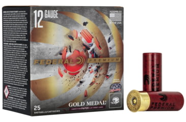 Image of Federal Premium Gold Medal Paper 12 Gauge 1oz 2-3/4'' Shot Size Shotgun Ammo, 8 Shot, 25 Rounds, GMT111 8