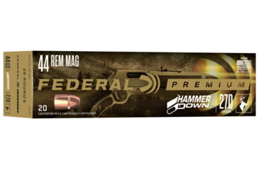 Image of Federal Premium .44 Magnum 270 Grain Bonded Soft Point Brass Pistol Ammo, 20 Rounds, LG441