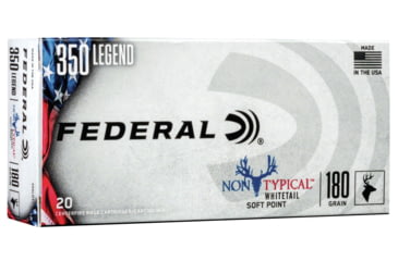 Image of Federal Premium Non-Typical Rifle Ammo, .350 Legend, Non-Typical Soft Point, 180 grain, 20 Rounds, 350LDT1