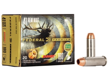 Image of Federal Premium Pistol Ammo, .41 Remington Magnum, Barnes Expander, 180 grain, 20 Rounds, P41XB1