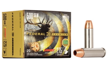 Image of Federal Premium 500 S&amp;W 275 Grain Barnes Expander Centerfire Pistol Ammo, 20 Rounds, P500XB1